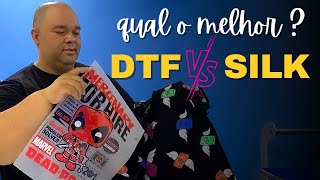 QUAL A DIFERENCA ENTRE A ESTAMPA DE SILK E O DTF [upl. by Granny500]