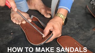 How To Make Beautiful Sandals at home with simple tools and easy fast techque  Talented Skills [upl. by Leler154]