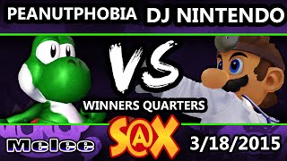 SX  DJ Nintendo Dr Mario Vs Peanutphobia Yoshi SSBM Winners Quarters  Melee [upl. by Stout582]