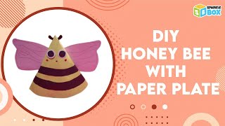 DIY Honey Bee With Paper Plate Fun DIYs amp Crafts for kids Easy Paper Crafts for Kids  Sparkle Box [upl. by Ahsiekel]