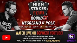 High Stakes Feud  Negreanu vs Polk  Round 10  Exclusive Interview with DNegs [upl. by Gianni]