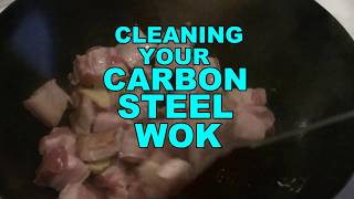 Clean Your Wok The Easy Way Cleaning A Carbon Steel Wok [upl. by Leach625]