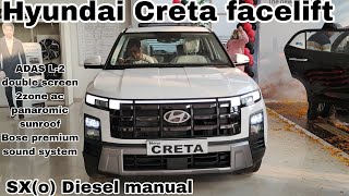 hyundai creta 2024 facelift sxo diesel manual detailed review [upl. by Rolando]