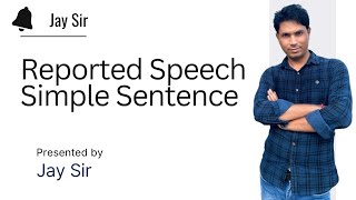 Reported Speech  Indirect Speech  Direct Speech  Simple Sentence  10th Class English Grammar 👏 [upl. by Ahsikram577]