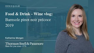 Food amp Drink  Wine vlog Barnsole pinot noir précoce 2019 [upl. by Elsey998]