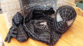 SpiderMan UNBOXING Black Costume  Symbiote Movie Suit [upl. by Megan]