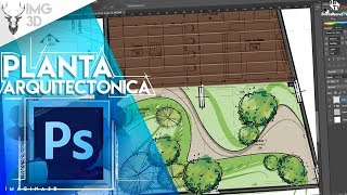 📝Dibujar Planta arquitectónica 📐📏 con photoshop [upl. by Kramal]