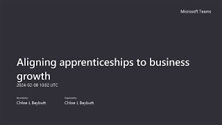 Aligning apprenticeships to business growth Grant Thornton and The 5 Club [upl. by Salamanca146]