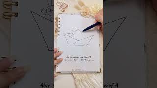 Tutorial Gambar Perahu Kertas Aesthetic cathfloart ​⁠​⁠ [upl. by Anaiv993]