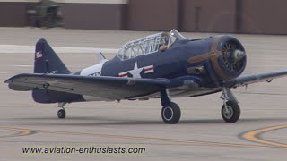 2012 Wings Over Whiteman Air Show James Leavelle T6 Texan highlights Sunday [upl. by Zakarias]