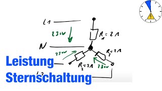 Gesamtleistung symmetrische Sternschaltung 400V Drehstrom ohmscher Widerstand berechnen [upl. by Jimmie]