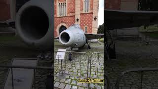 Saab J29 Tunnan Austrian Air Force at the Heeresgeschichtliches Museum Vienna Austria [upl. by Selwyn201]