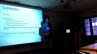 Presentation on Sentiment Analysis using Product Review Data  200816  INDOSYS 2016  IITMadras [upl. by Akirat]