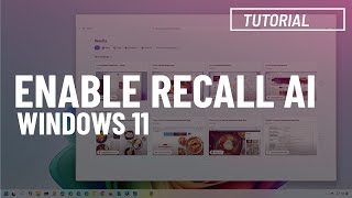 Windows 11 Enable NEW Windows Recall AI [upl. by Trevorr168]