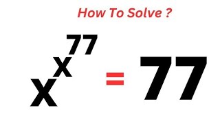 Math Olympiad Problem XX7777  How To solve For X In This Problem [upl. by Rai]