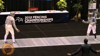 NCAA Fencing 2012  Womens Sabre Final Ward DUKE v Aksamit PSU [upl. by Donnie737]