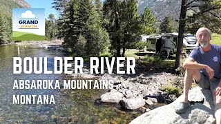 Ep 324 Boulder River  Absaroka Mountains  Montana  RV travel camping boondocking [upl. by Ayam]