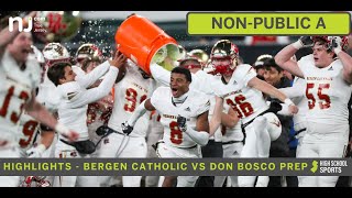 Bergen Catholic defeats Don Bosco Prep for 2022 NJSIAA NonPublic A football championship [upl. by Eutnoj641]