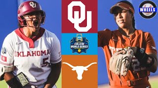 2 Oklahoma vs 1 Texas  WCWS Finals Game 1  2024 College Softball Highlights [upl. by Sackville]