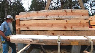 Setting Round 3  Dovetail Log Cabin Build Ep 20 [upl. by Cown]