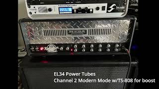 Mesa Boogie Single Rectifier EL34 vs 6L6 Power Tube comparison  Metal [upl. by Ennahteb]