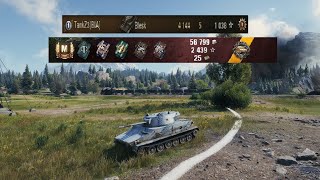 WoT Blesk  4144 DMG 5 kill Ace tanker battle Tier X [upl. by Annaej]