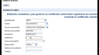 TUTORIAL CERTIFICADO CATASTRAL EN LÍNEA Registro [upl. by Auohp]