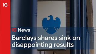 Barclays shares sink on disappointing results [upl. by Assetak]