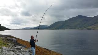 Fishing Loch Linnhe at Fort William camping spot using my own tied lures August 2018 mackerel x4 [upl. by Forrest327]