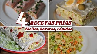 31 PLATOS FRÍOS FÁCILES RÁPIDOS Y ECONÓMICOS para verano 🤤☀ ¡no te los puedes perder [upl. by Sigler]