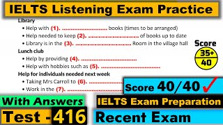 IELTS Listening Practice Test 2024 with Answers Real Exam  416 [upl. by Ayerf502]