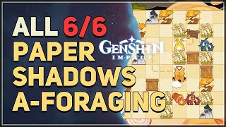 All Paper Shadows AForaging Puzzles Genshin Impact Paper Theater [upl. by Irina]