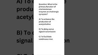 Cholinesterase Enzymes and Nerve Signals biology medical trivia [upl. by Dnomra429]