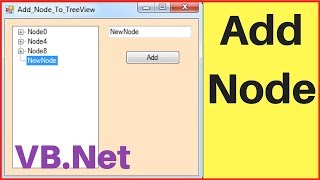 VBNet Tutorial  How to Add Node to Treeview in VBNet [upl. by Ardiedak778]