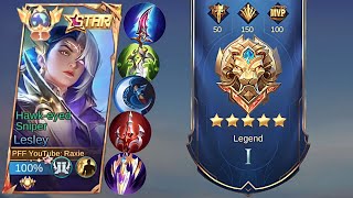 LESLEY 2024 NEW BEST BUILDS amp EMBLEMS LAST MATCH TO MYTHIC  LESLEY PERFECT NO DEATH RANK GAMEPLAY [upl. by Mikihisa]