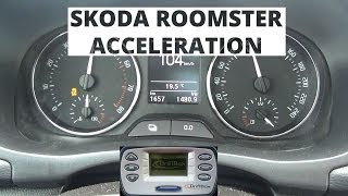 Skoda Roomster 12 TSI 105 hp  acceleration 0100 kmh [upl. by Britney128]