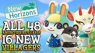 Every NEW Animal Crossing Amiibo Series 5 Card amp 16 New Villagers [upl. by Neehsuan]