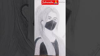 Girl with Face Mask Drawing Best Friend Drawing How to Draw Girl with Mask trending viral drawing [upl. by Benton]