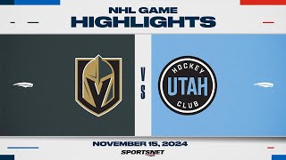 NHL Highlights  Golden Knights vs Utah HC  November 15 2024 [upl. by Macdermot164]