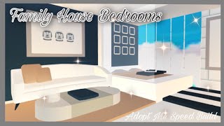 Family House Speed Build Bedrooms  Adopt Me Modern House  Roblox Aesthetic Home [upl. by Nellir]