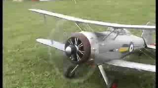 technopower 7cyl radial installed in gloster gladiator [upl. by Karee968]