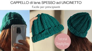 Cappello di lana FACILE  Tutorial UNCINETTO per principianti [upl. by Eldwin]