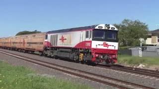 Australian Trains SCT Logistics Rail service from Wodonga at Airport West [upl. by Mines]