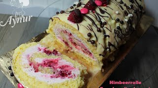 Himbeerrolle einfach und leckerMeine Torten und Kuchenwelt [upl. by Melleta406]