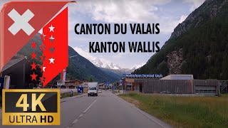 DRIVING SWISS ALPS VISP District Canton of VALAIS Way to ZERMATT SWITZERLAND I 4K 60fps [upl. by Adnilak]