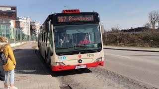 PKS  GAIT Gdańsk linia 167 kierunek Wały Piastowskie MercedesBenz O530G II 9270 [upl. by Urion]