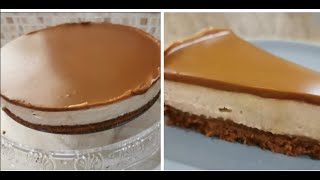 Biscoff Cheesecake with Biscoff Spread Topping No Bake for Beginners [upl. by Rratsal]