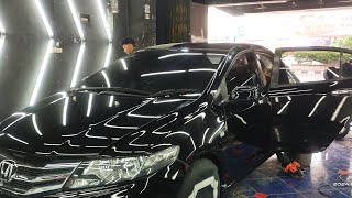 HONDA CITY 2013 ‼️Proses Laminating nano ceramic coating on proses Polishing [upl. by Eiznikam889]