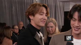 SUB ESPAÑOL BTS en la Alfombra Roja de los GRAMMYs 2020  Entrevista con E [upl. by Adnorahc]