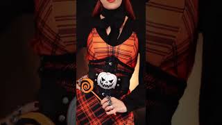 Addicted to tartan 😤 kattslade looking like a spooky queen 🖤🎃✨ tartan halloween blackmilk ootd [upl. by Ullund]